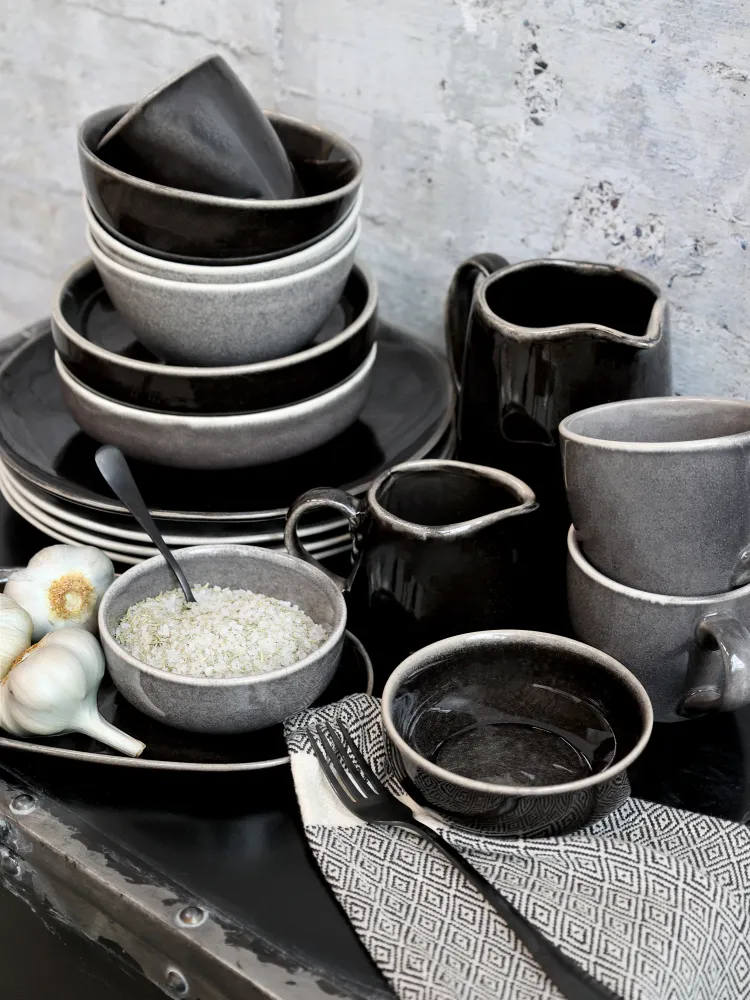 Chic Antique - Calais Skål Sæt af 6, Ovnfast, H8/Ø14,5 cm, Ebony