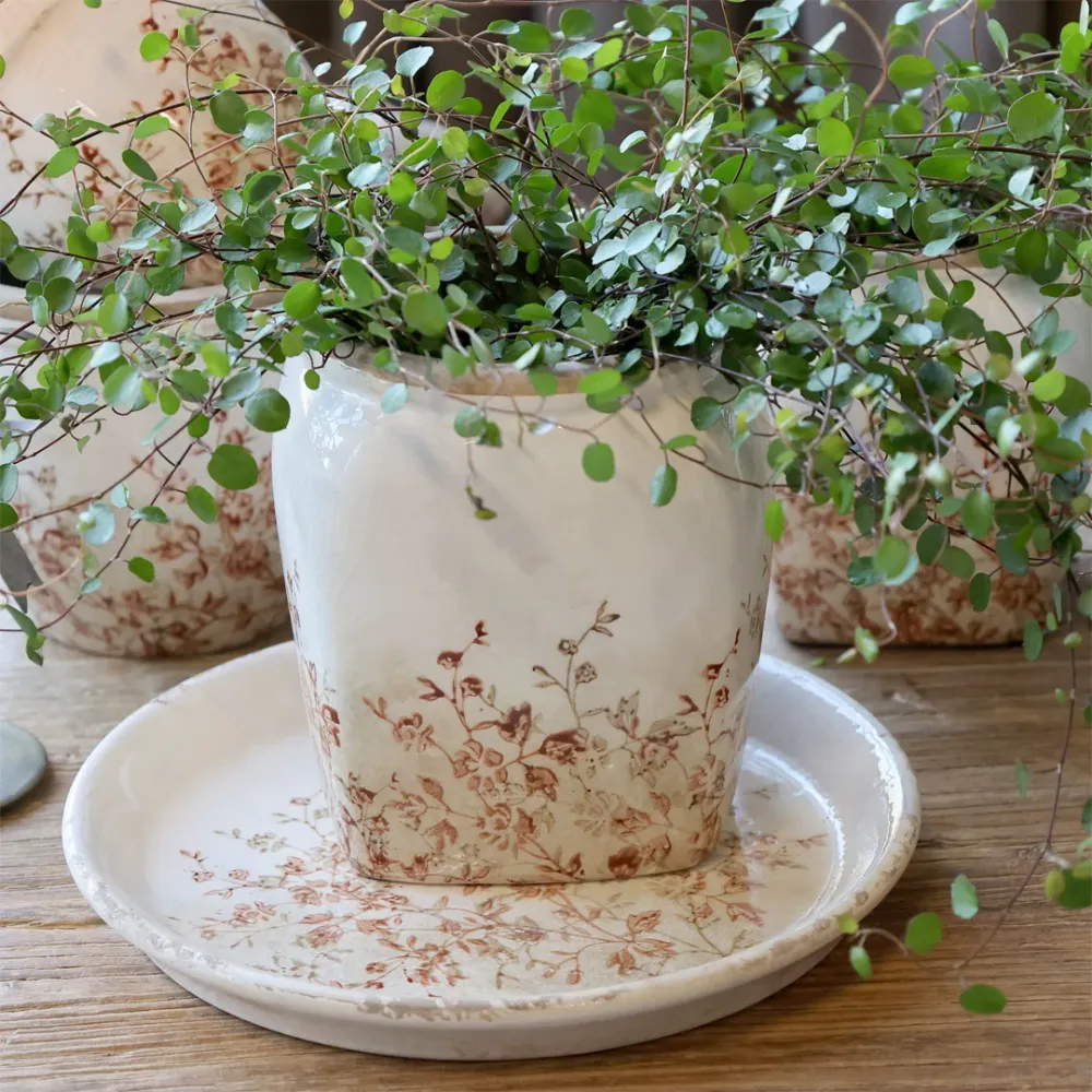 Chic Antique - Chaville skjuler – rummelig, H15/Ø13,5 cm, creme