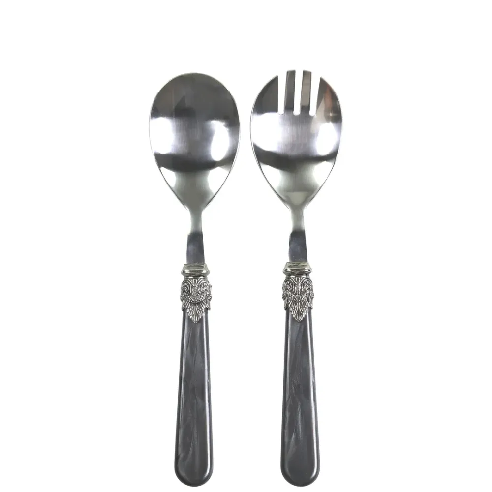 Chic Antique - Linas salatbestik i antique kul | Sæt á 2 stk L21 cm