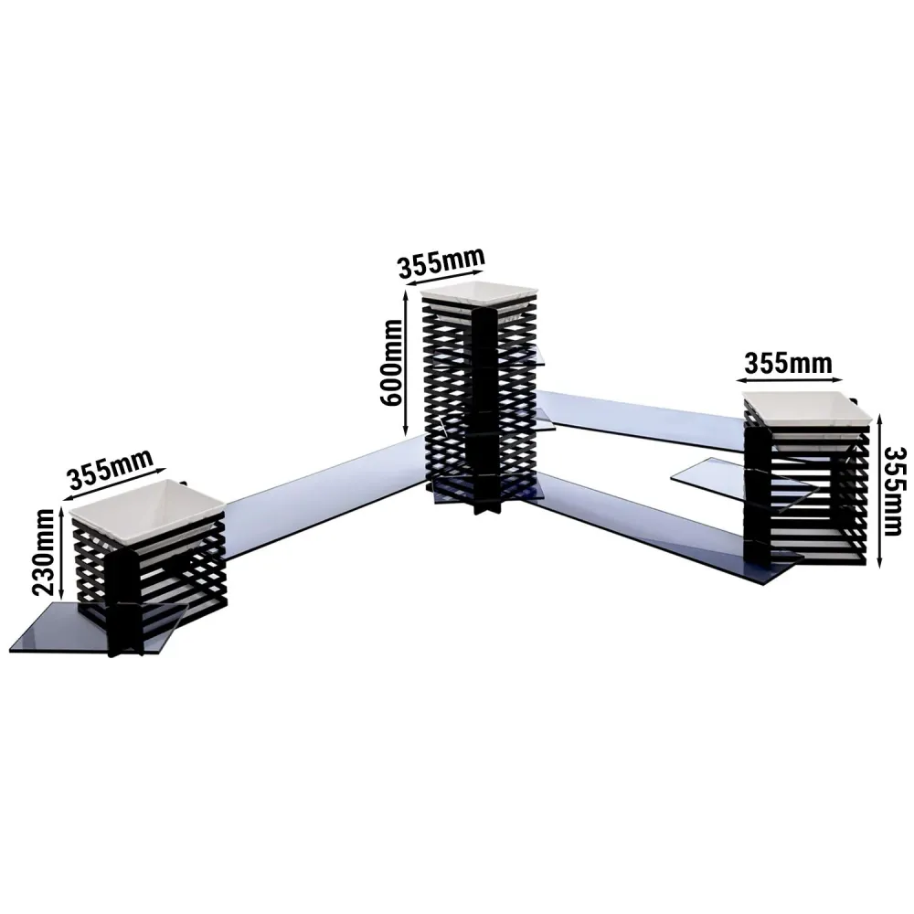 Kagestand/ buffetstativ af plexiglas - Onyx