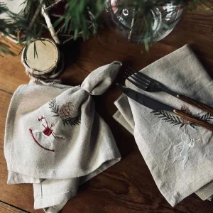 Mundserviet Jul - Sæt med 4 stk