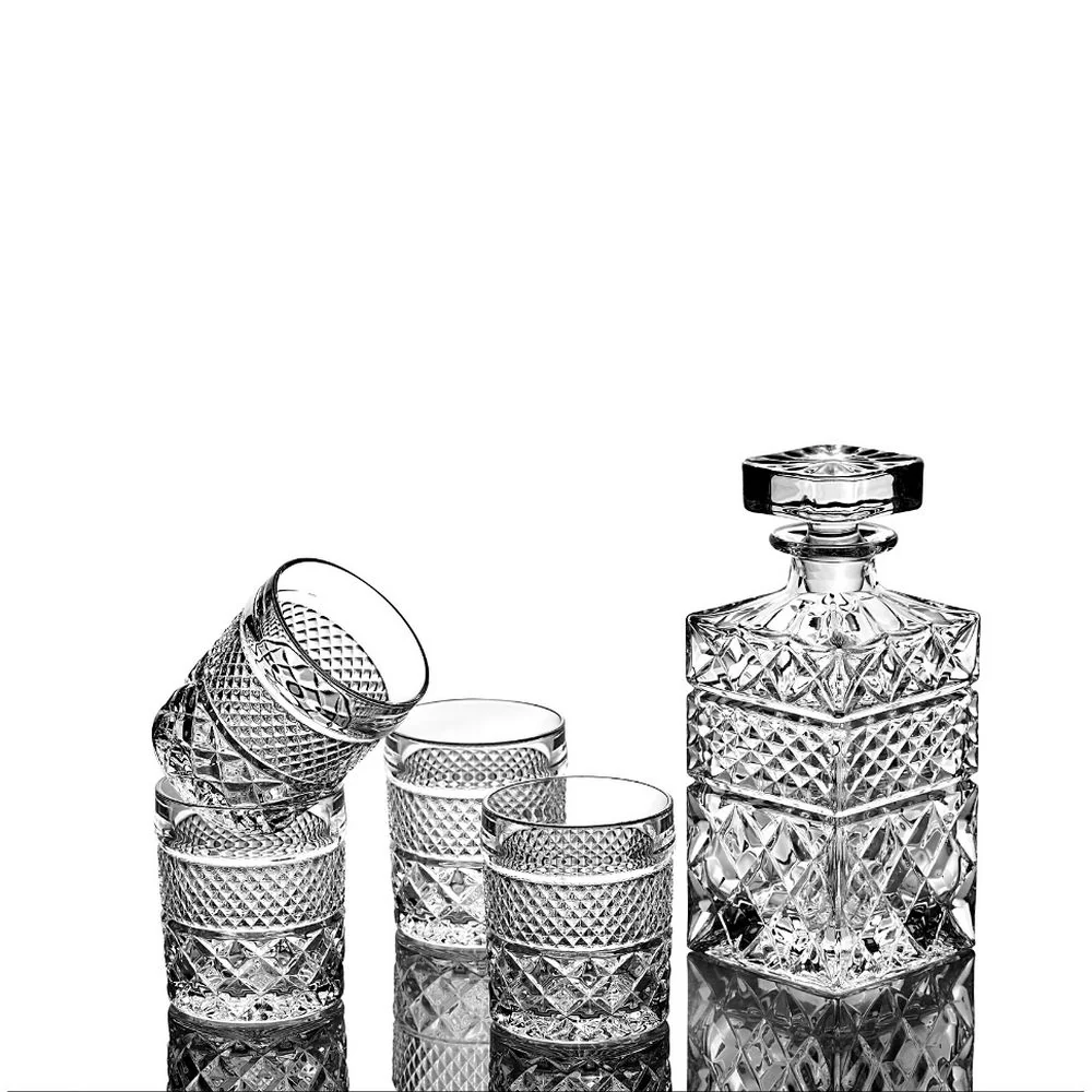 Whiskey Decanter Glasses & Chilling Stones - Luksus i Gaveæske