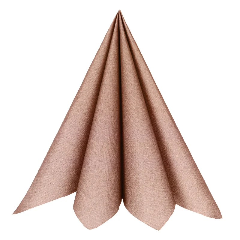 Rose gold airlaid servietter, 20 stk.