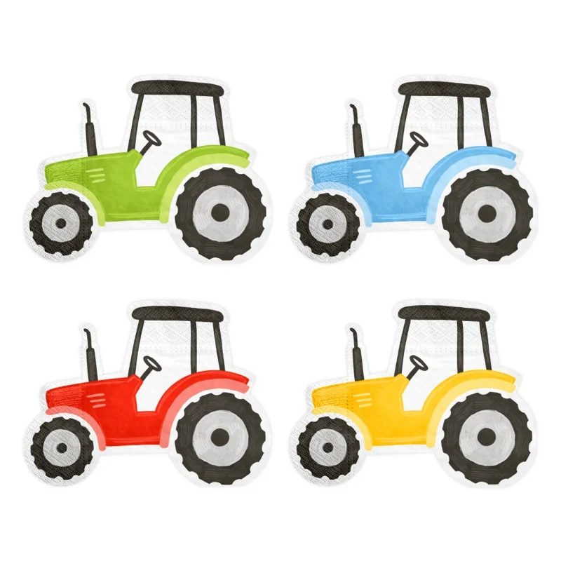 Traktor servietter, 12 stk.