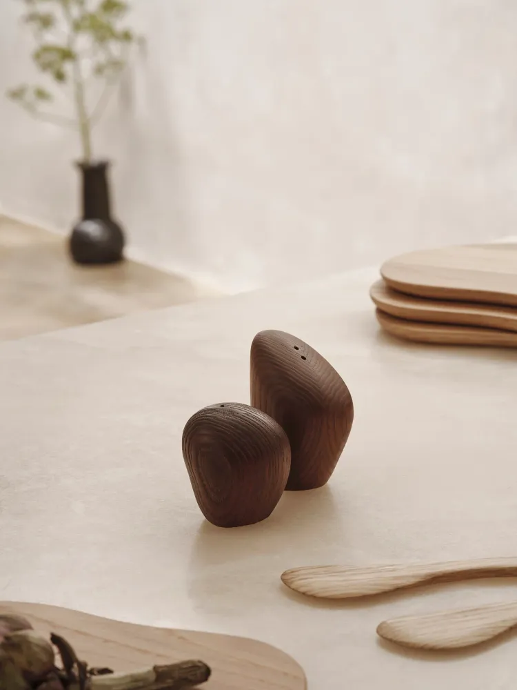 Cairn Salt and Pepper Shakers - Set 2 - Ebony Brown Matte Black
