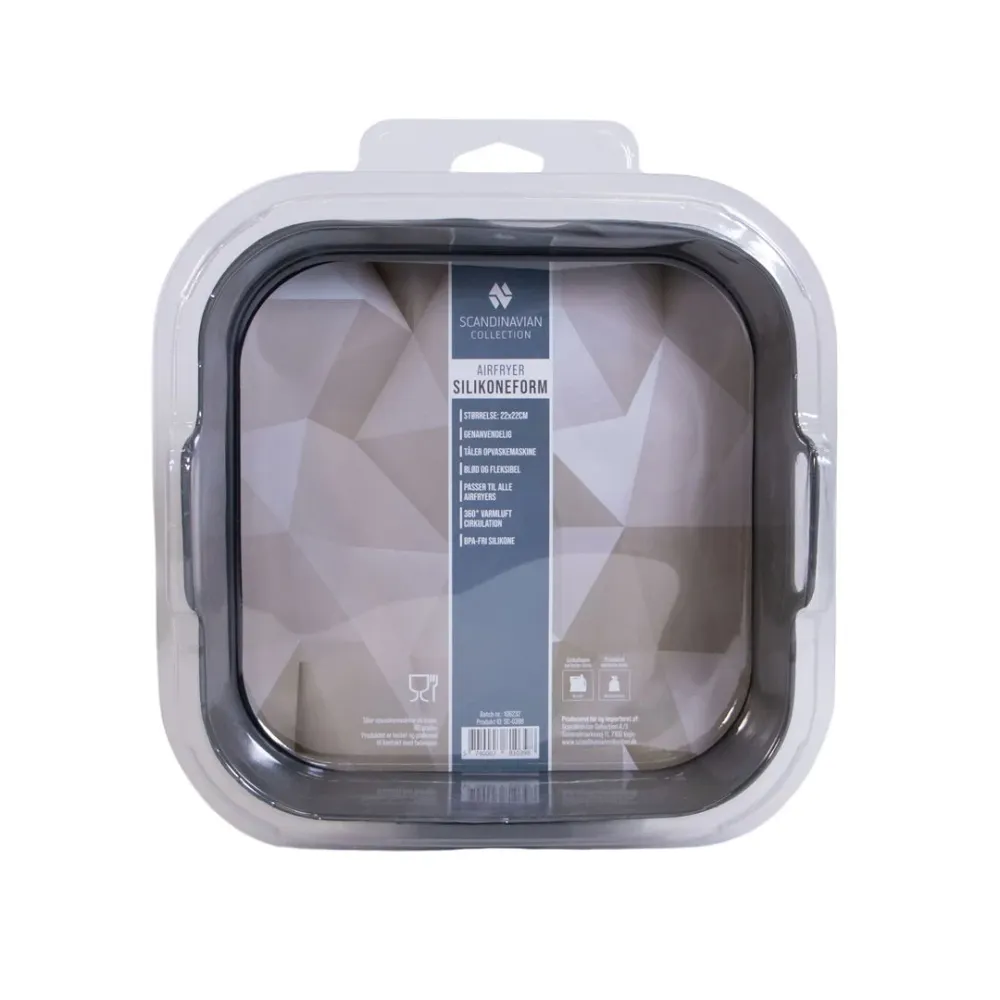Airfryer silikoneform, firkantet 22X22cm