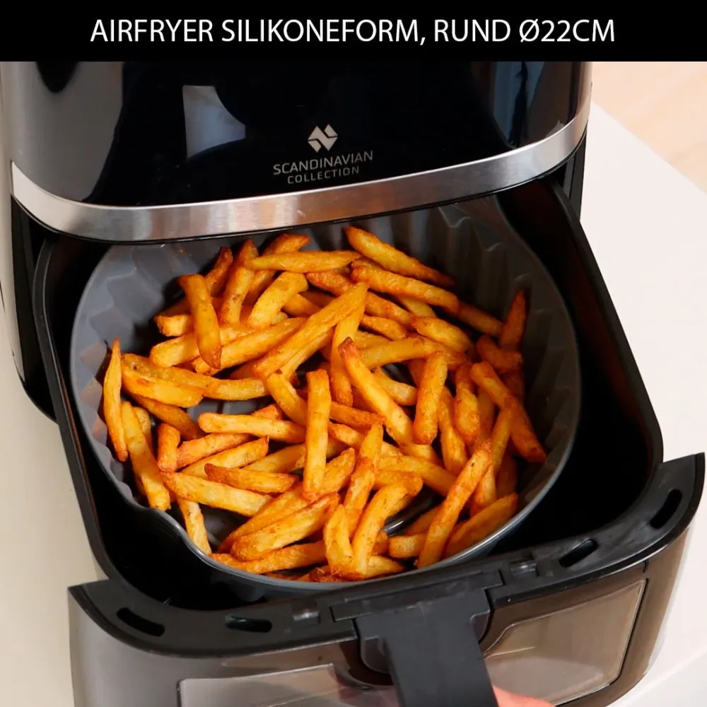 Airfryer silikoneform, rund Ø22cm