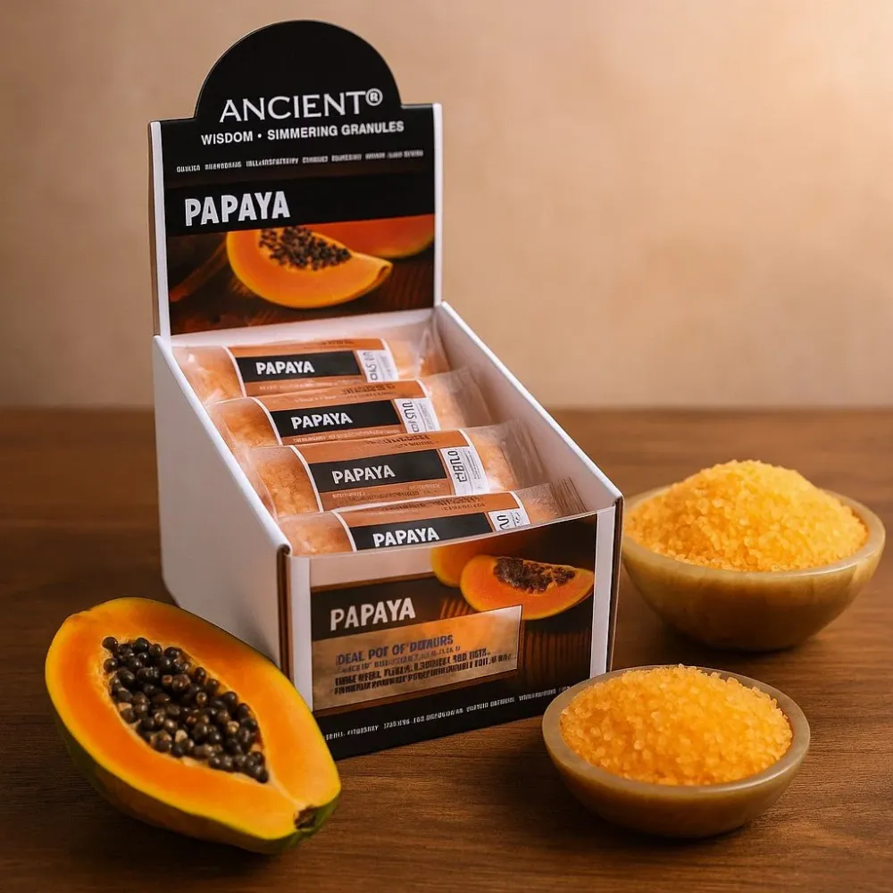 Papaya simrende granulat, tropisk paradis