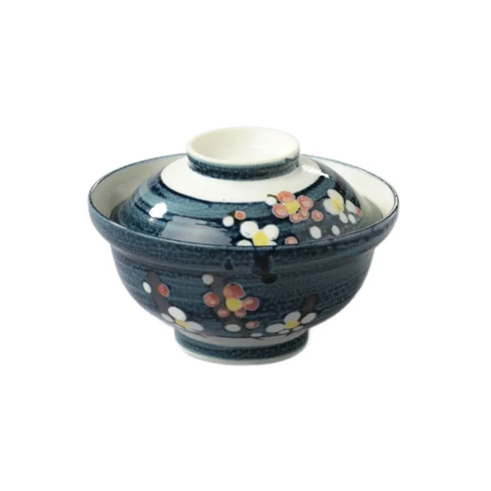 Japansk keramik, donburi skål (unagi, katsu-don), japansk Ume design, Ø16 cm