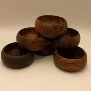SMALL BOWL 7 CM DARK BROWN - træ