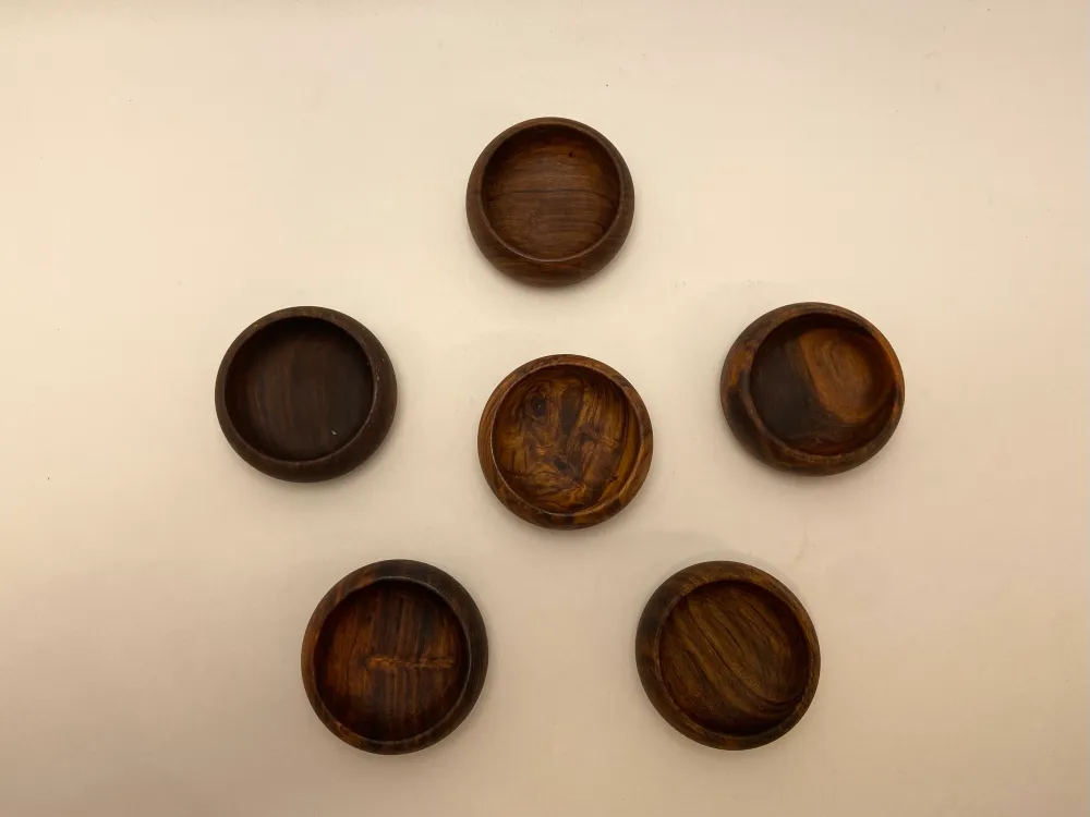 SMALL BOWL 7 CM DARK BROWN - træ
