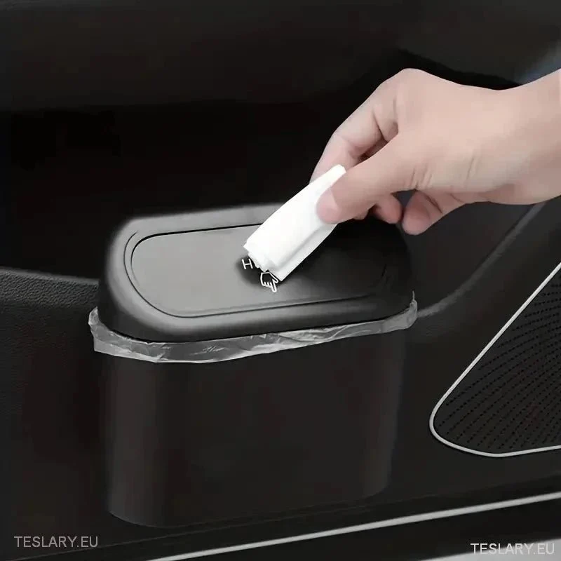 Tesla bil mini bin med årslåg og 30 poser