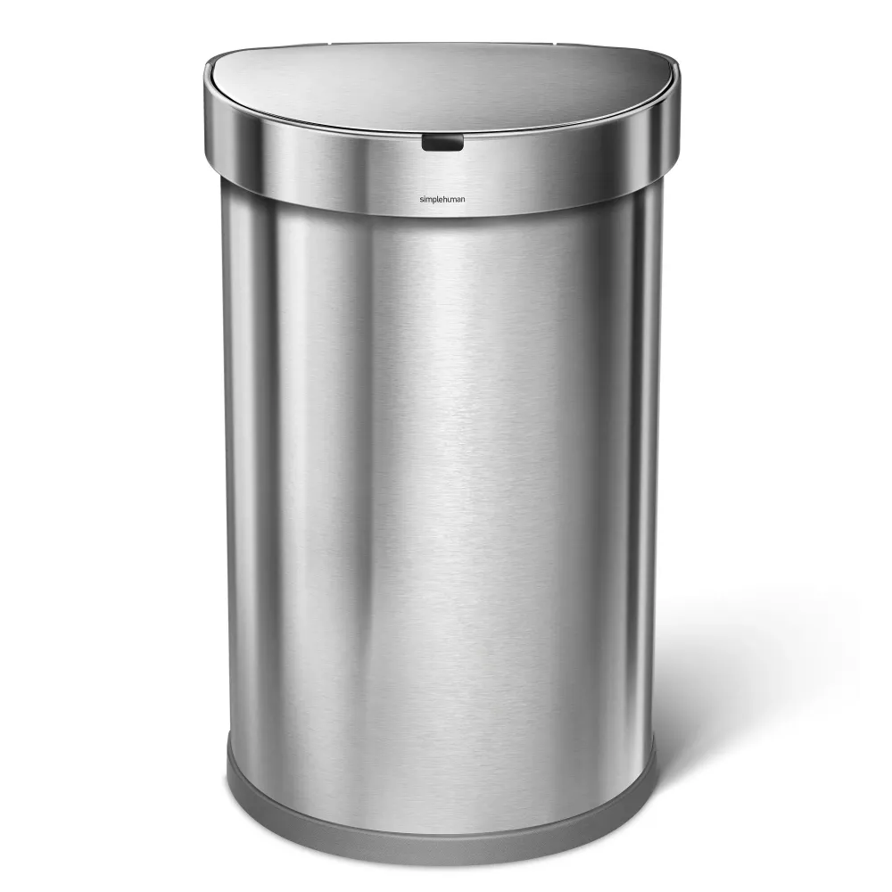Halvrund skraldespand med sensor 45 L.
