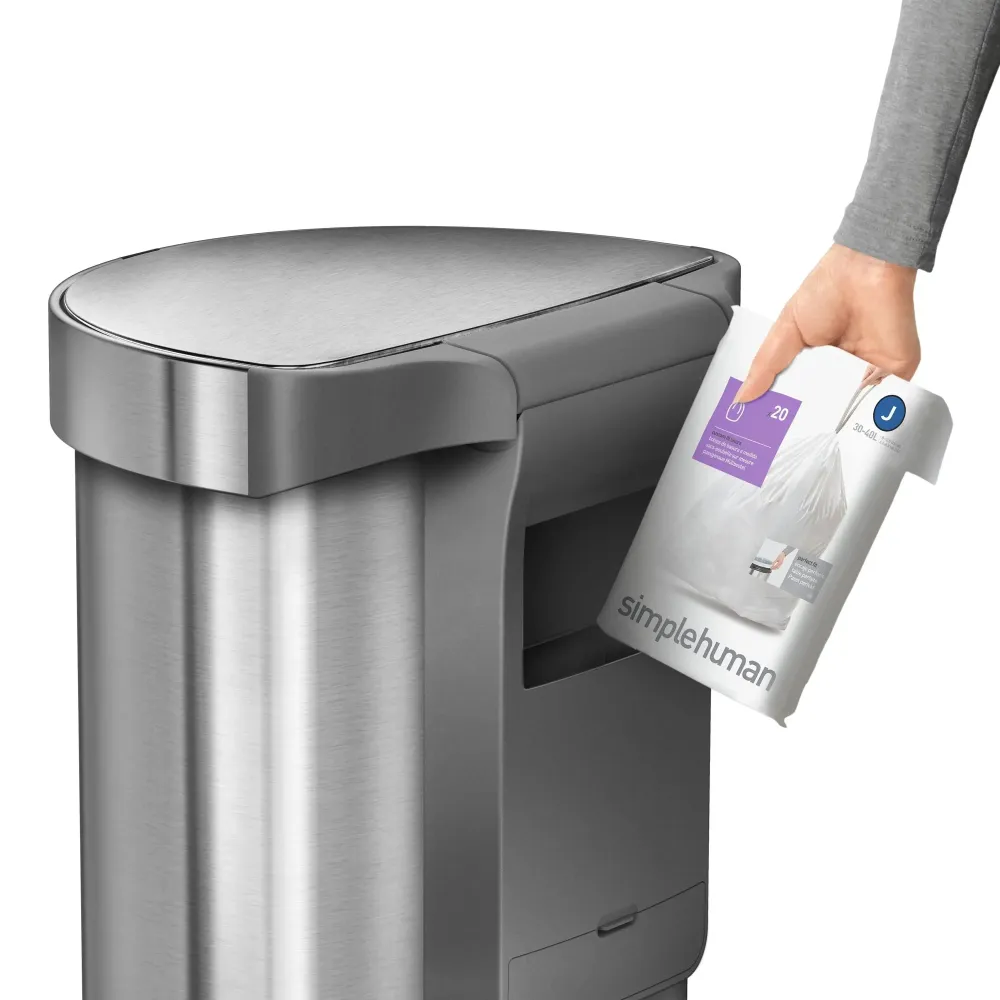 Halvrund skraldespand med sensor 45 L.