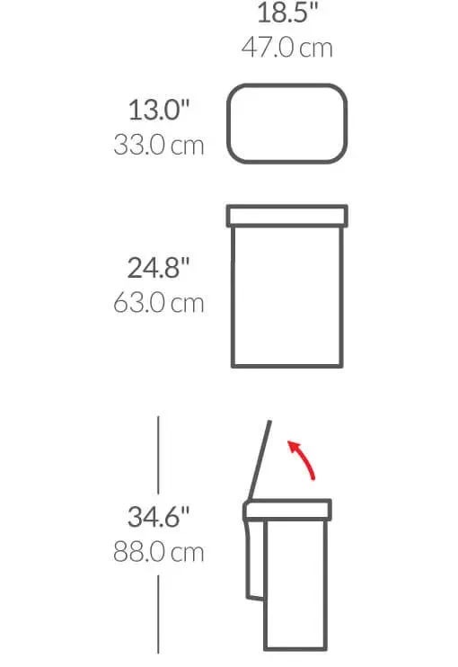 Sensor skraldespand med stemmestyring 58 L.