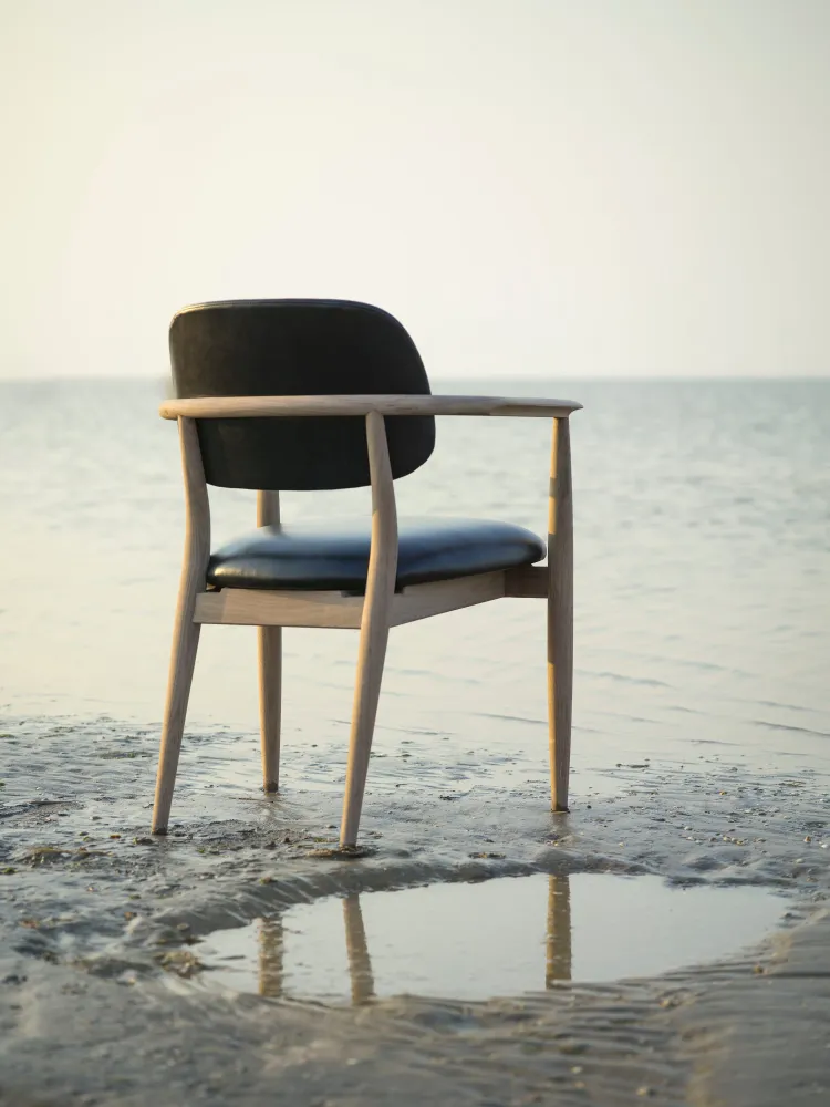 Slow Dining Chair Oak Black Leather Stellar Activates | BPA Free |