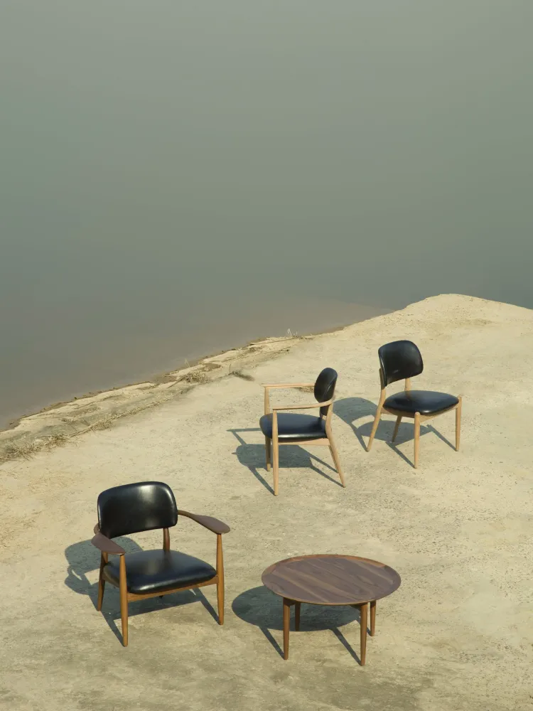 Slow Dining Chair Oak Black Leather Stellar Activates | BPA Free |