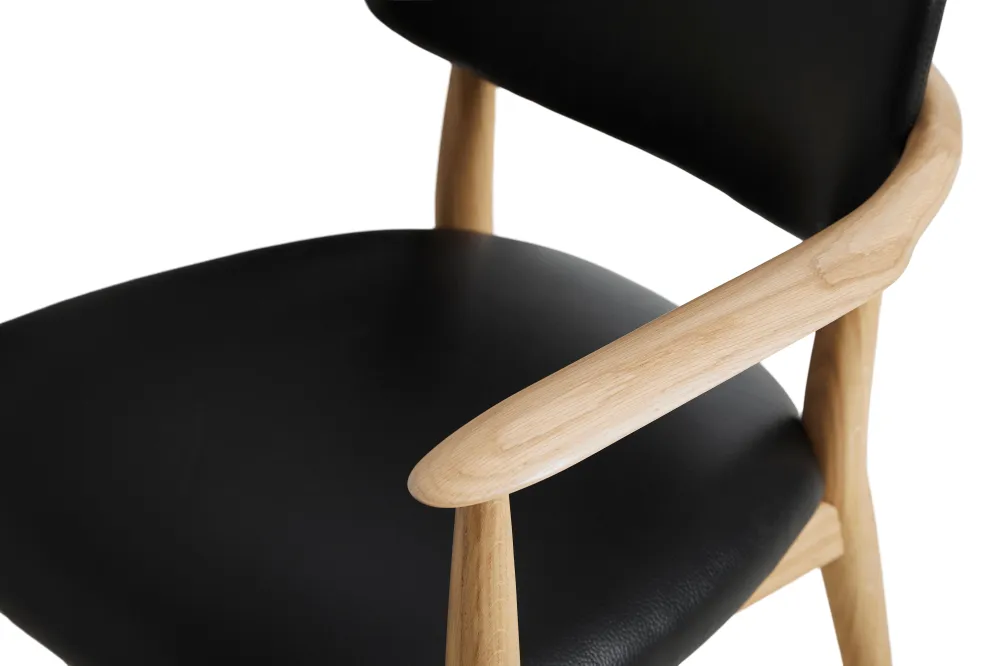 Slow Dining Chair Oak Black Leather Stellar Activates | BPA Free |