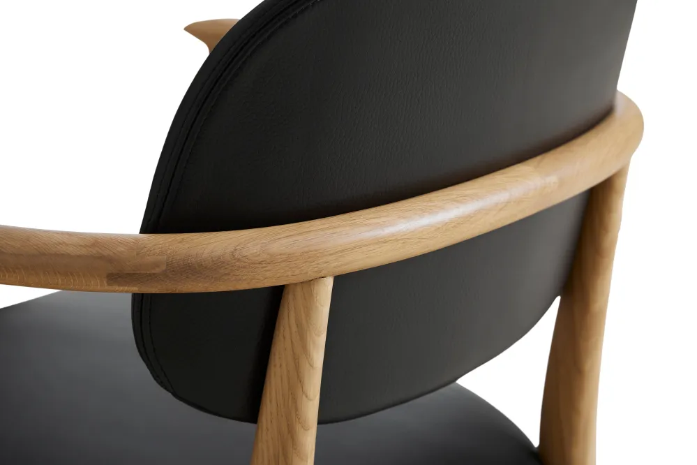 Slow Dining Chair Oak Black Leather Stellar Activates | BPA Free |