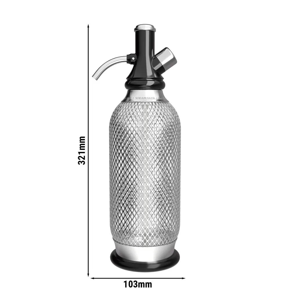 ISI | Sodamaker Timeless - danskvandsmaskine - 1 liter - rustfrit stål