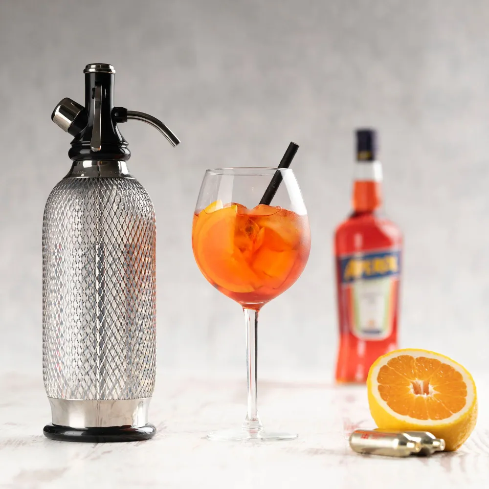 ISI | Sodamaker Timeless - danskvandsmaskine - 1 liter - rustfrit stål
