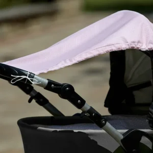 Markise små blade pink på hvidt