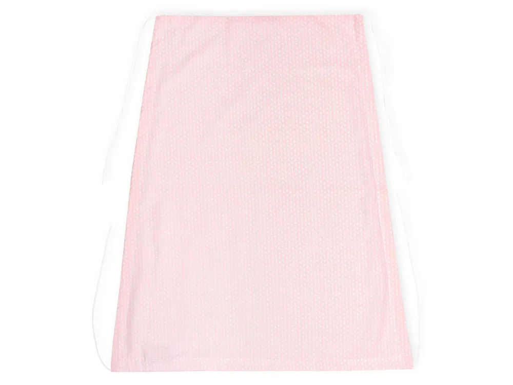 Markise små blade pink på hvidt
