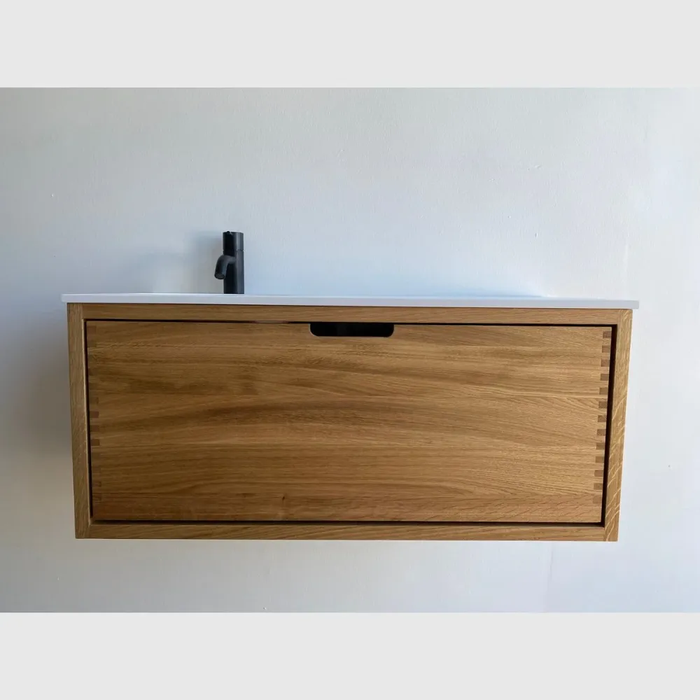 WHOLE KNAST snedkermøbel - 60x48x35cm / 1 skuffe - sort olieret eg