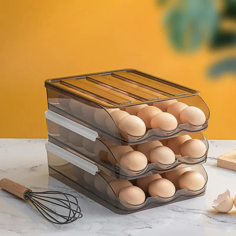 Automatisk æggeholder i flere lag til køleboksen - Kitchen organiser
