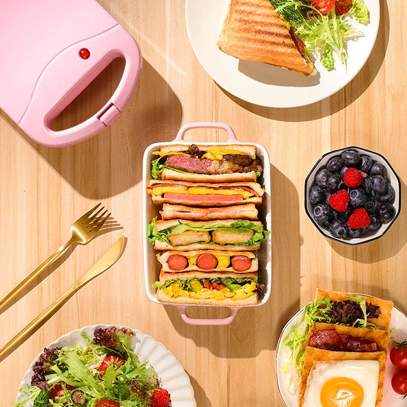 Globetrek° SandwichMaker: Tiny Elektrisk Morgenmad Brødrister Og Sandwichbager Groen