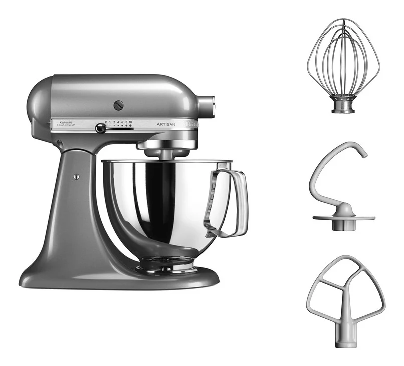 KitchenAid Master-crafted 5KSM125ECU Køkkenmaskine 4.8liter Sølvgrå