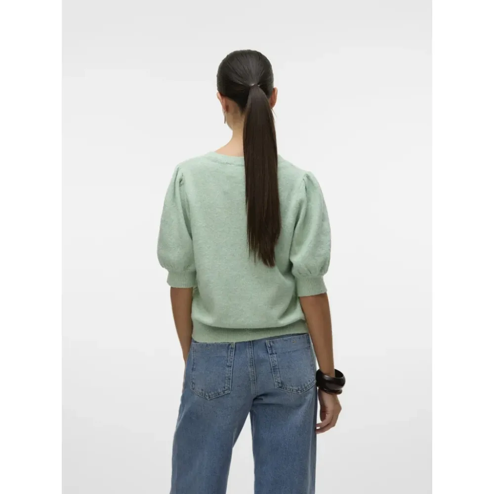VERO MODA Dame Pullover VMDoffy - Birds Egg Emerald MELANGE Xs