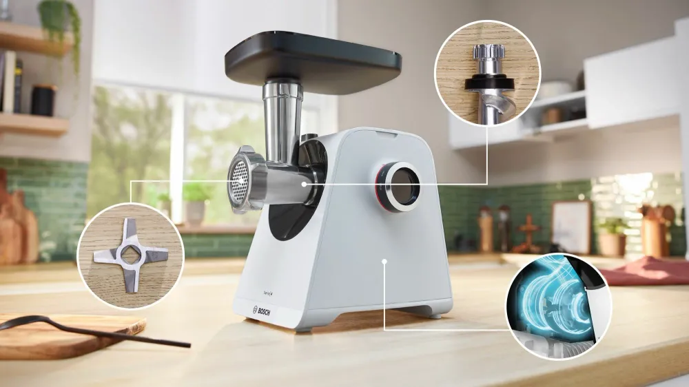 Bosch Serie 4 MFWS420W kødhakker 1300 W Pearl