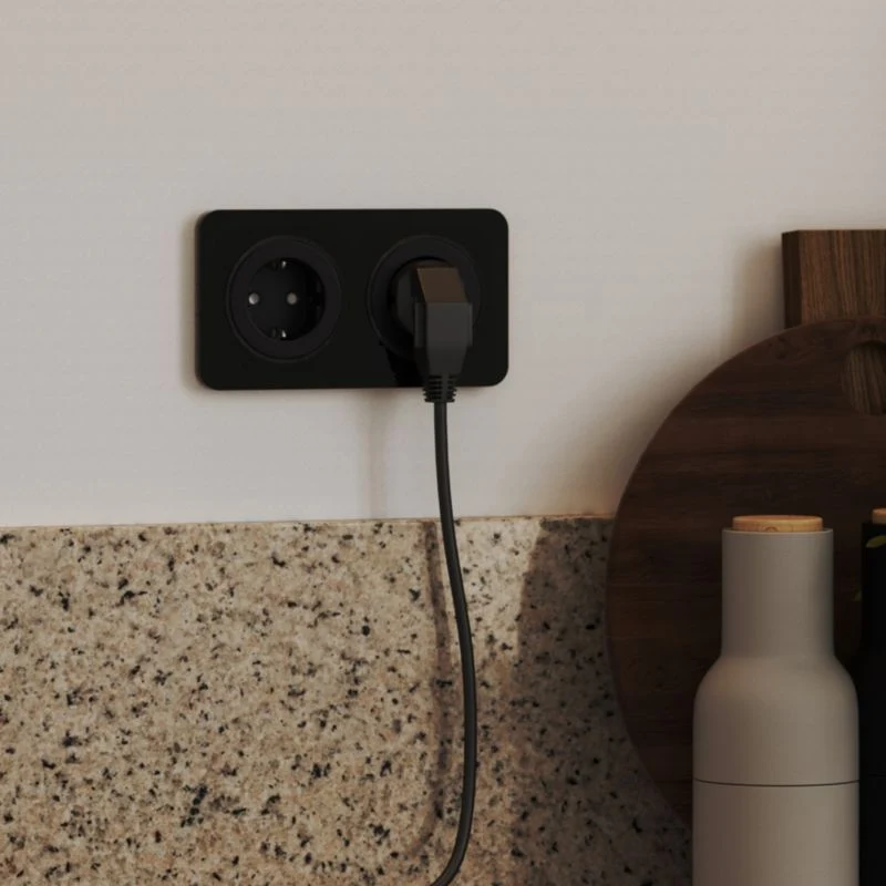 Jacobsen Espen USB +C stikdåse i mat‑sort