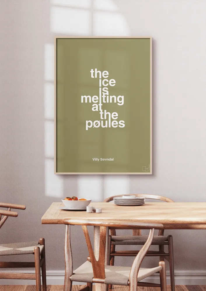 plakat: ice is melting at pøules - cider spice 60