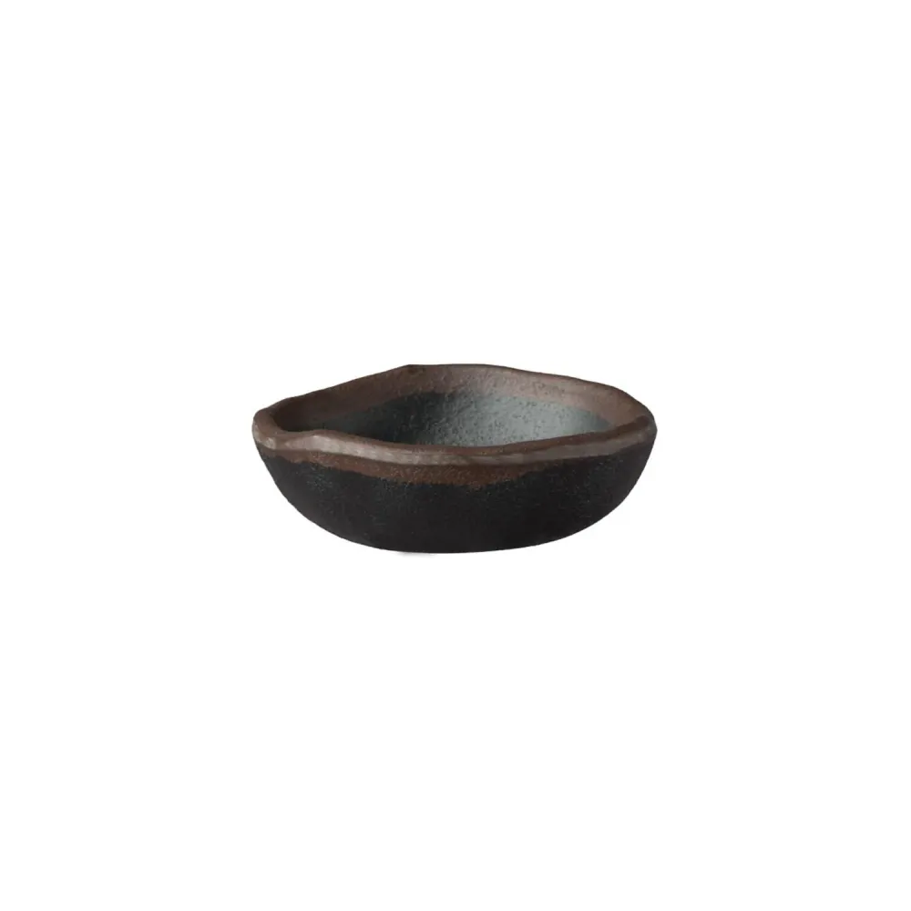 (12 stk.) Dipskåle - MARONE - melamin - 50 ml - Ø 85mm - sort/brun