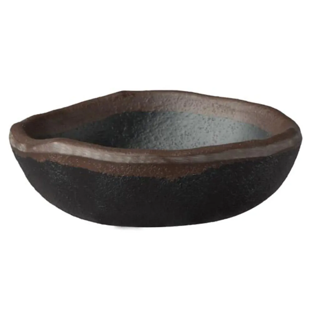 (12 stk.) Dipskåle - MARONE - melamin - 50 ml - Ø 85mm - sort/brun
