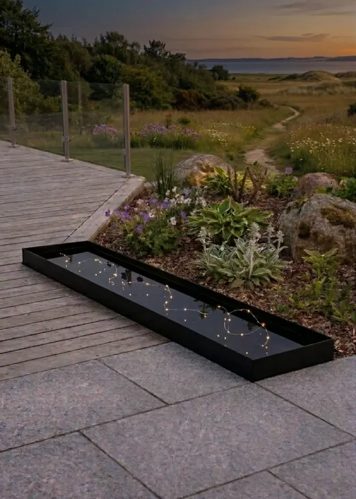 Spejlbassin Rectangle - Black