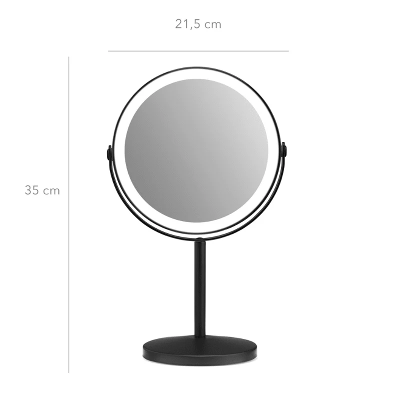 Makeup-spejl med tonet lys - 1x/10x forstørrelse