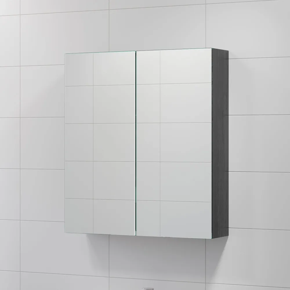 Morgedal Spejlskab, sort træ BATH DELUXE - EXCLUSIVE