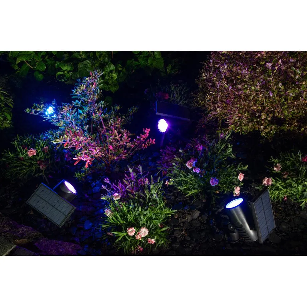 LEDVANCE SMART+ Garden Bluetooth Solar RGB Spot havepigge, sort