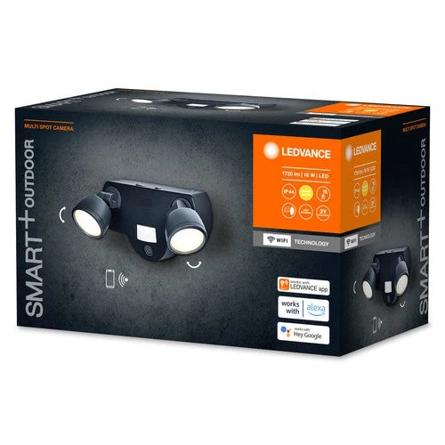 LEDVANCE SMART+ Multispot Wall med kamera 900lm 16W/830 IP44 WiFi