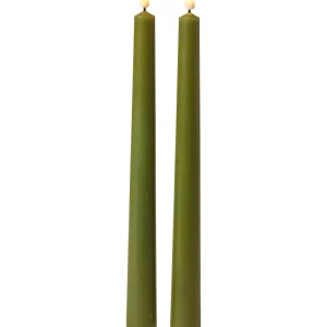 Dacore - Stagelys 28 cm 2 stk. 3D flamme - Oliven