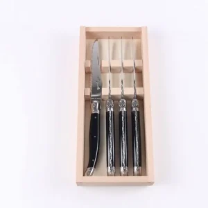 Laguiole Classique Steakknive - 4 stk. Black i gaveæske