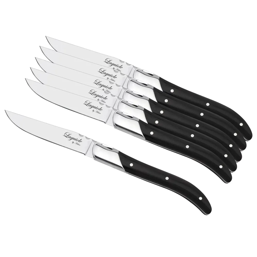 Laguiole Haws - Steakknive 6 stk - Charcoal ibenholt