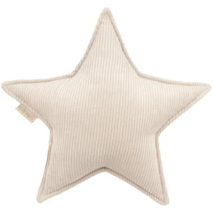 Sternkissen Cord Breitcord Beige Taupe