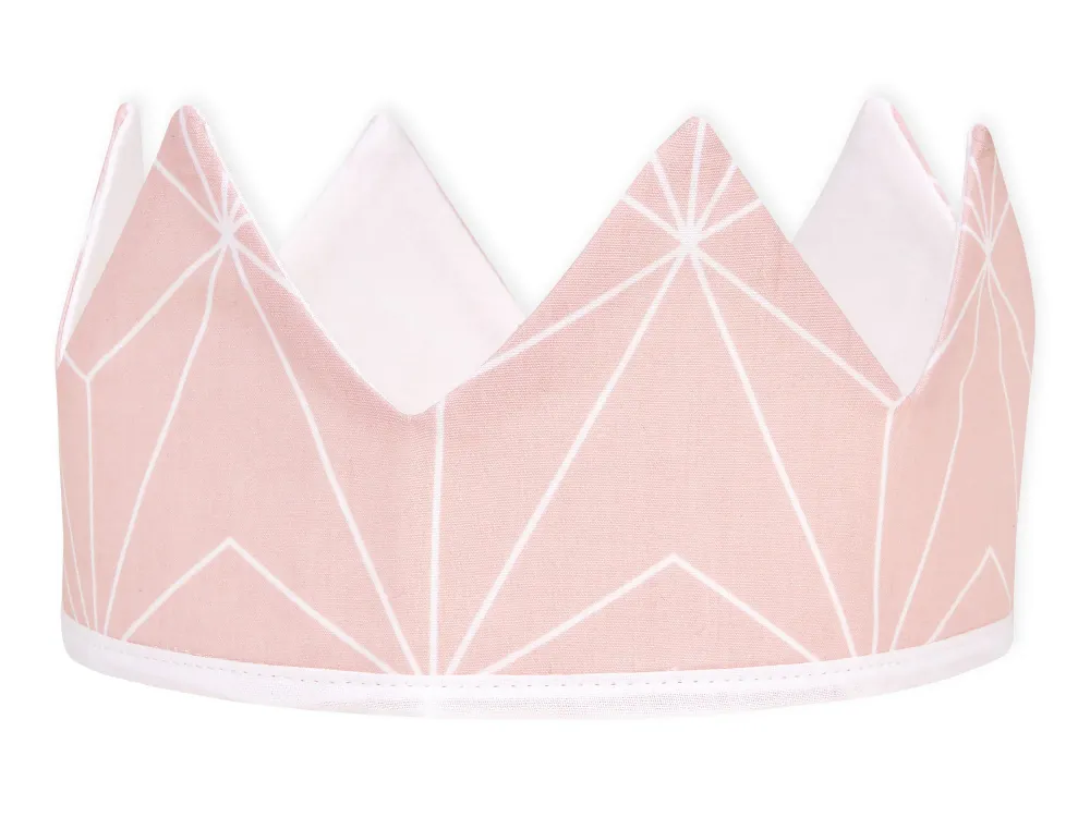 Stof krone hvide tynde diamanter på gammel pink