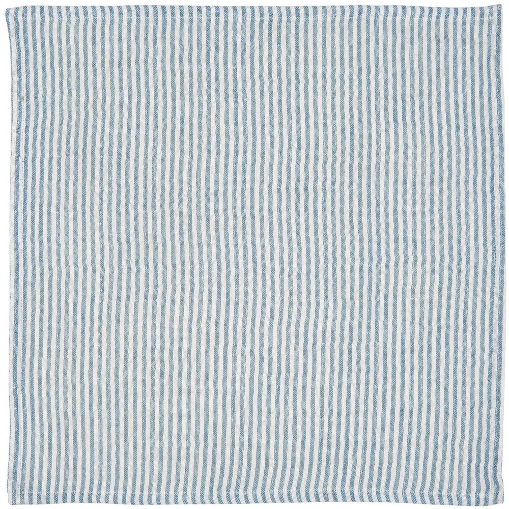 Ib Laursen Stofserviet Dobbeltvævet Lyseblå/Hvidstribet 40x40cm