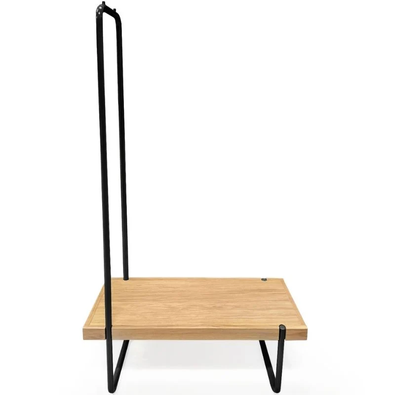 Woodman Ben entrebænk med bøjlestativ 90x40x160 cm Sort