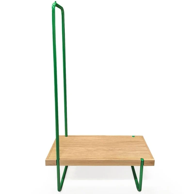 Woodman Ben entrebænk med bøjlestativ 90x40x160 cm Sort